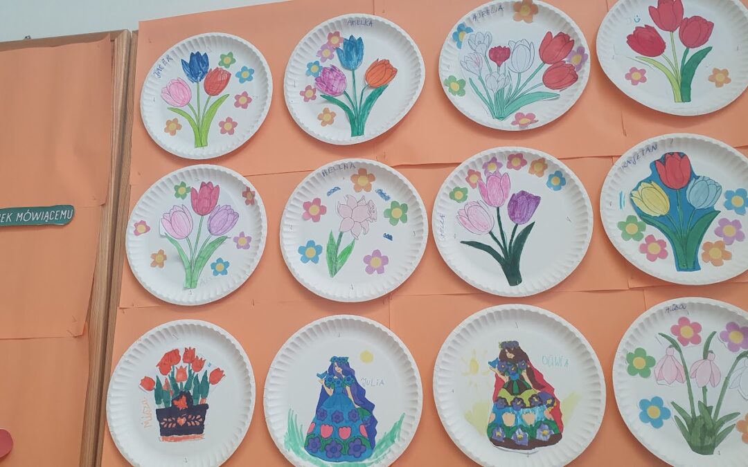 Wiosenne prace plastyczne klasy 3a